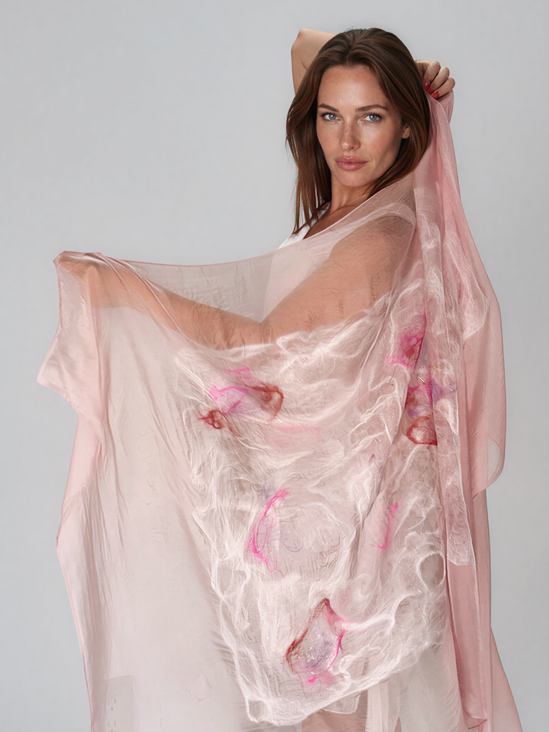 Silk Large Handmade Scarf