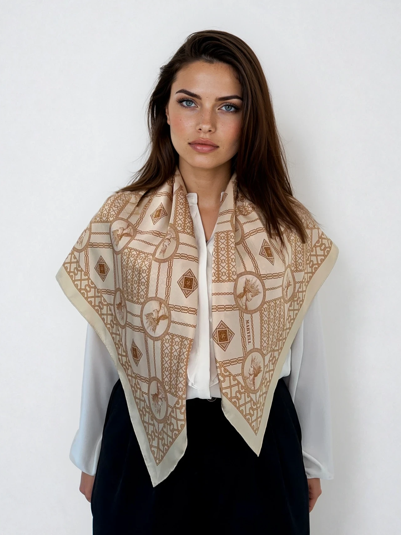 Metaksia Queens Double Sided Silk Scarf