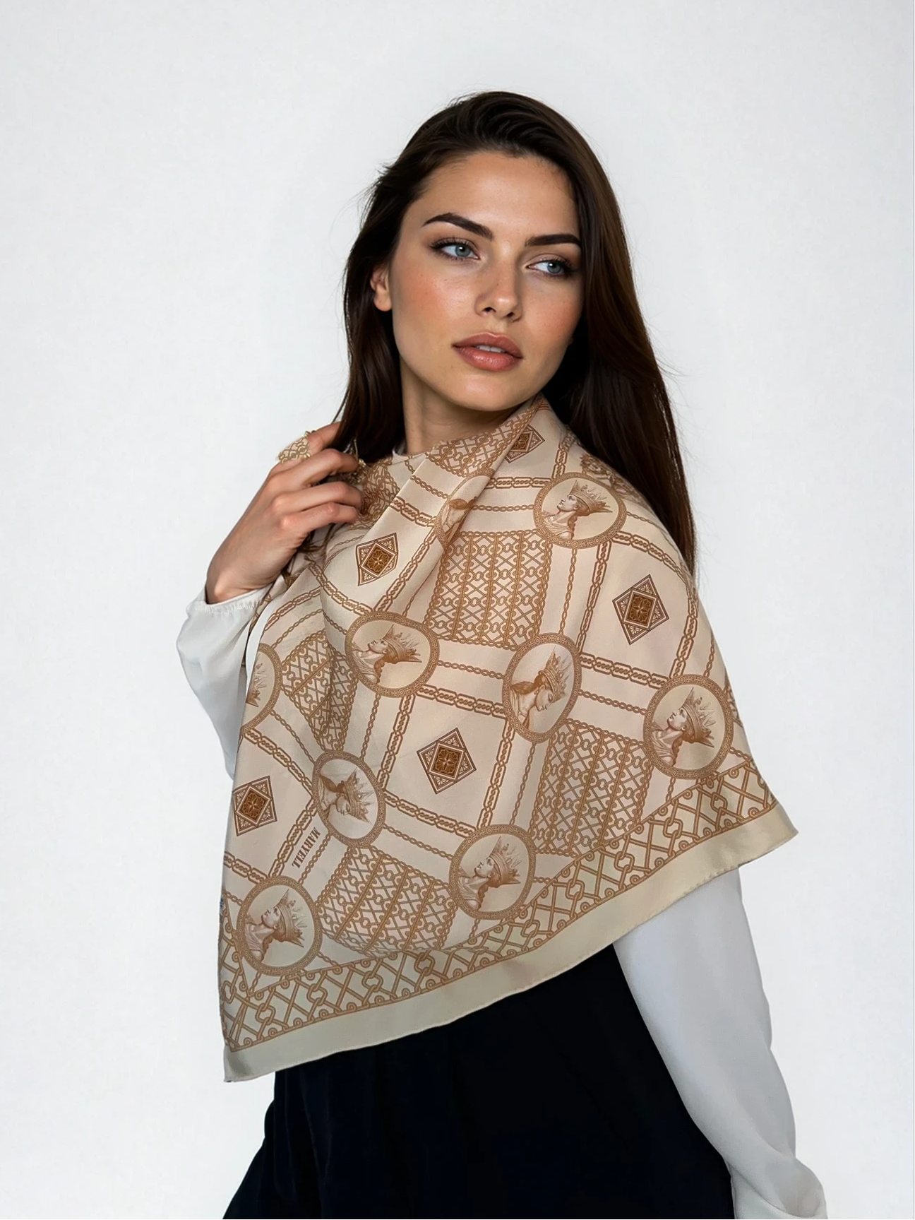 Metaksia Queens Double Sided Silk Scarf