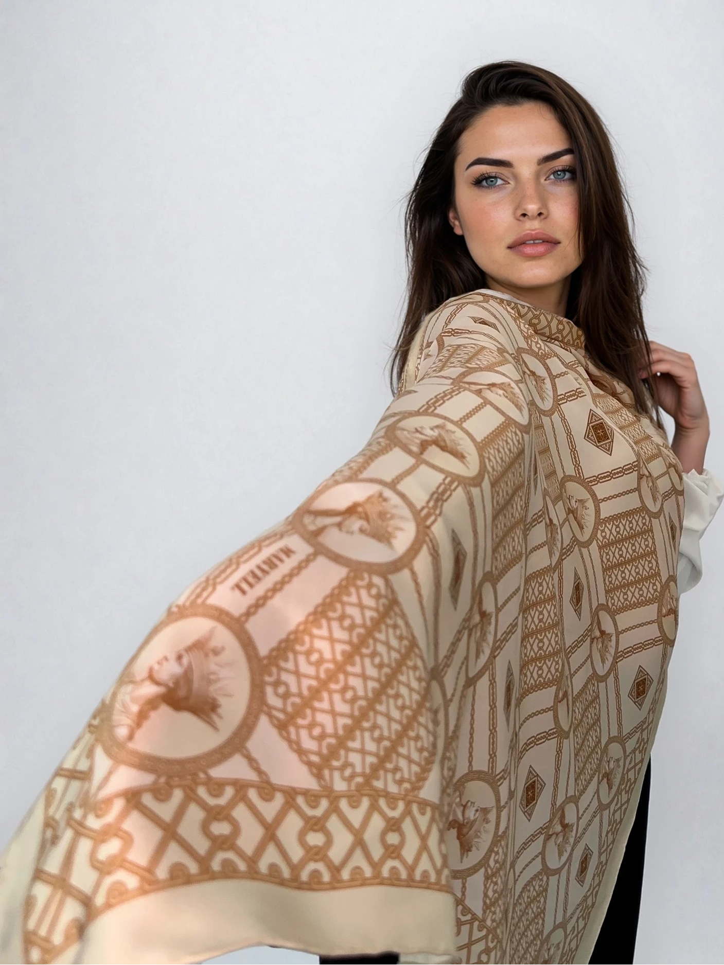 Metaksia Queens Double Sided Silk Scarf