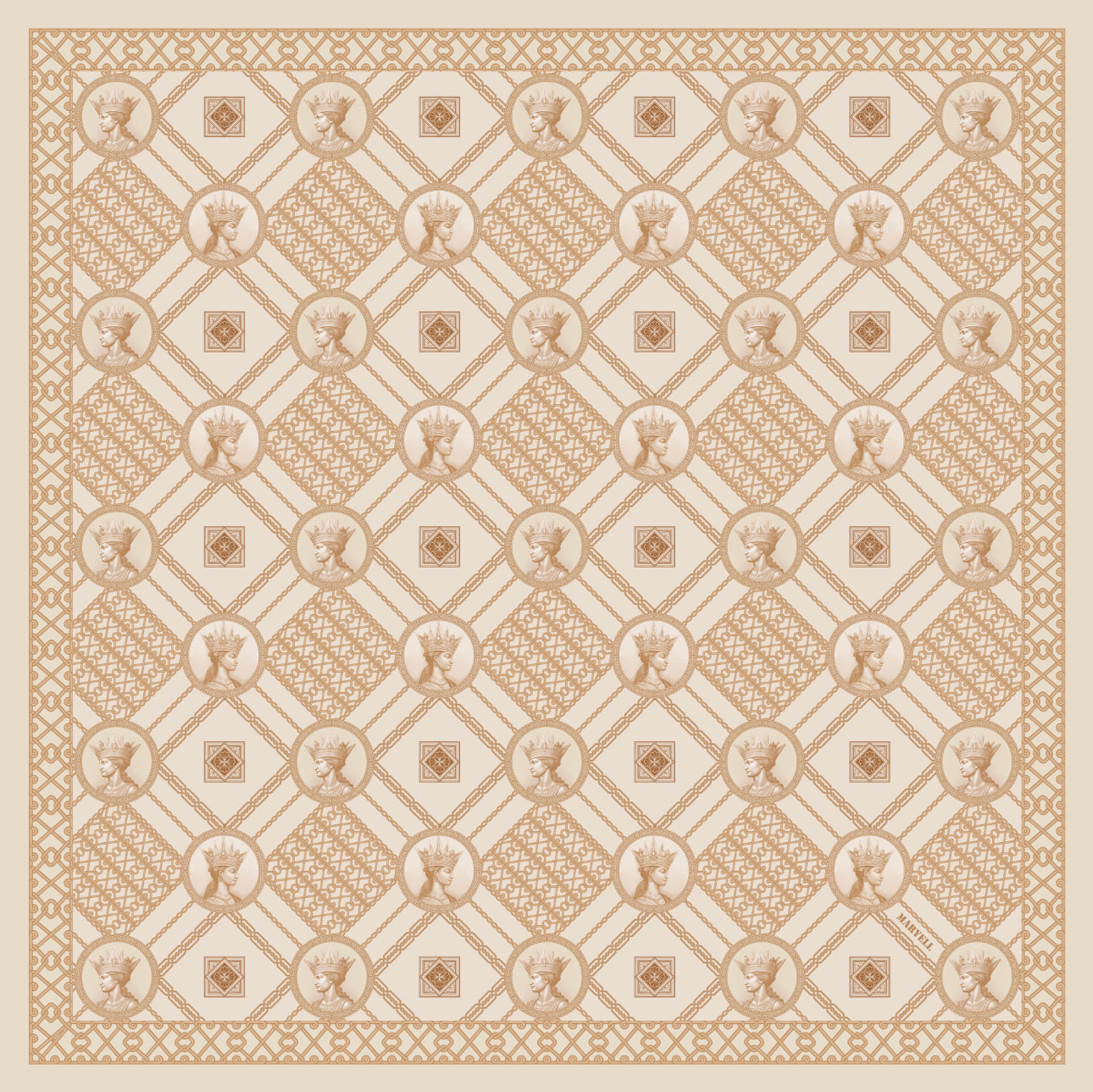 Metaksia Queens Double Sided Silk Scarf