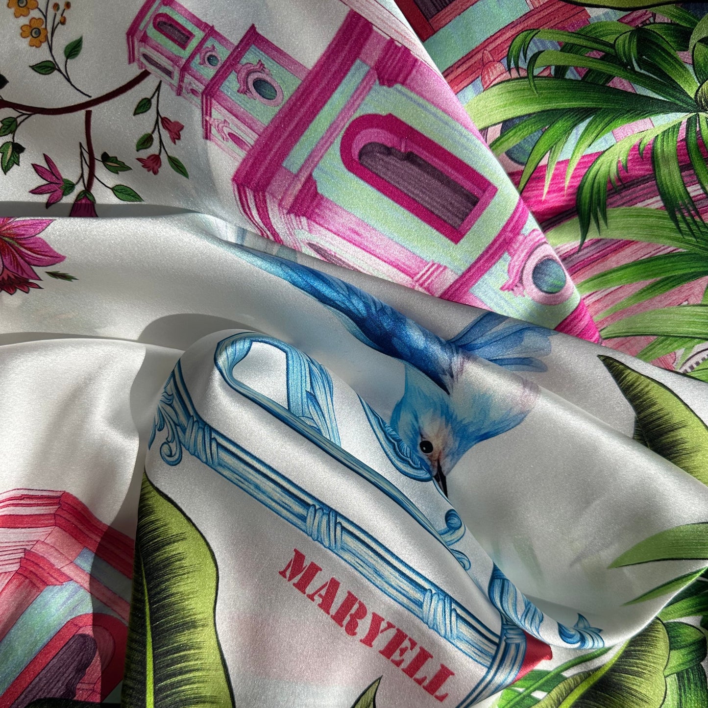 Pink Paradise Double Sided Silk Scarf