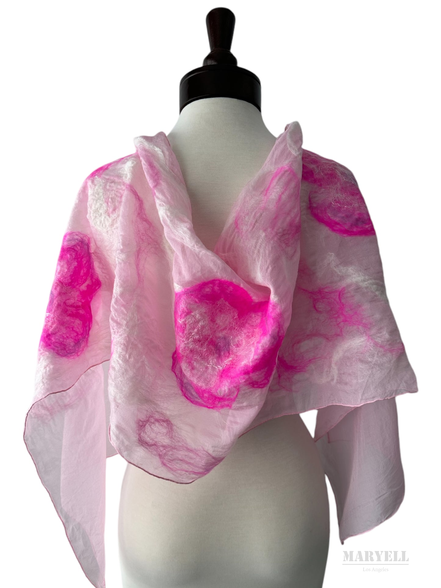 Pink Hope Handcrafted Silk Scarf - Limited Edition