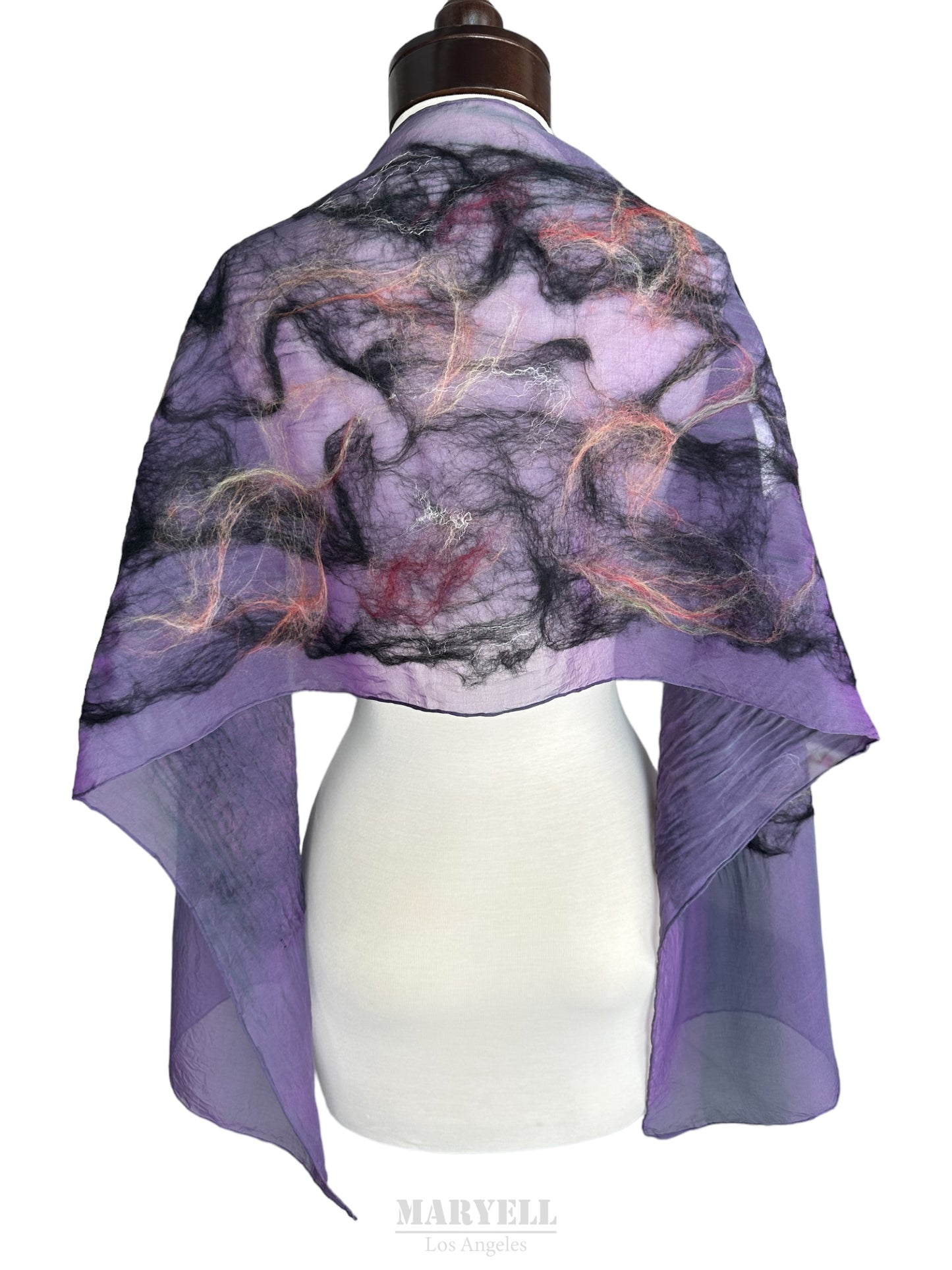 Royal Purple Handcrafted Silk Scarf