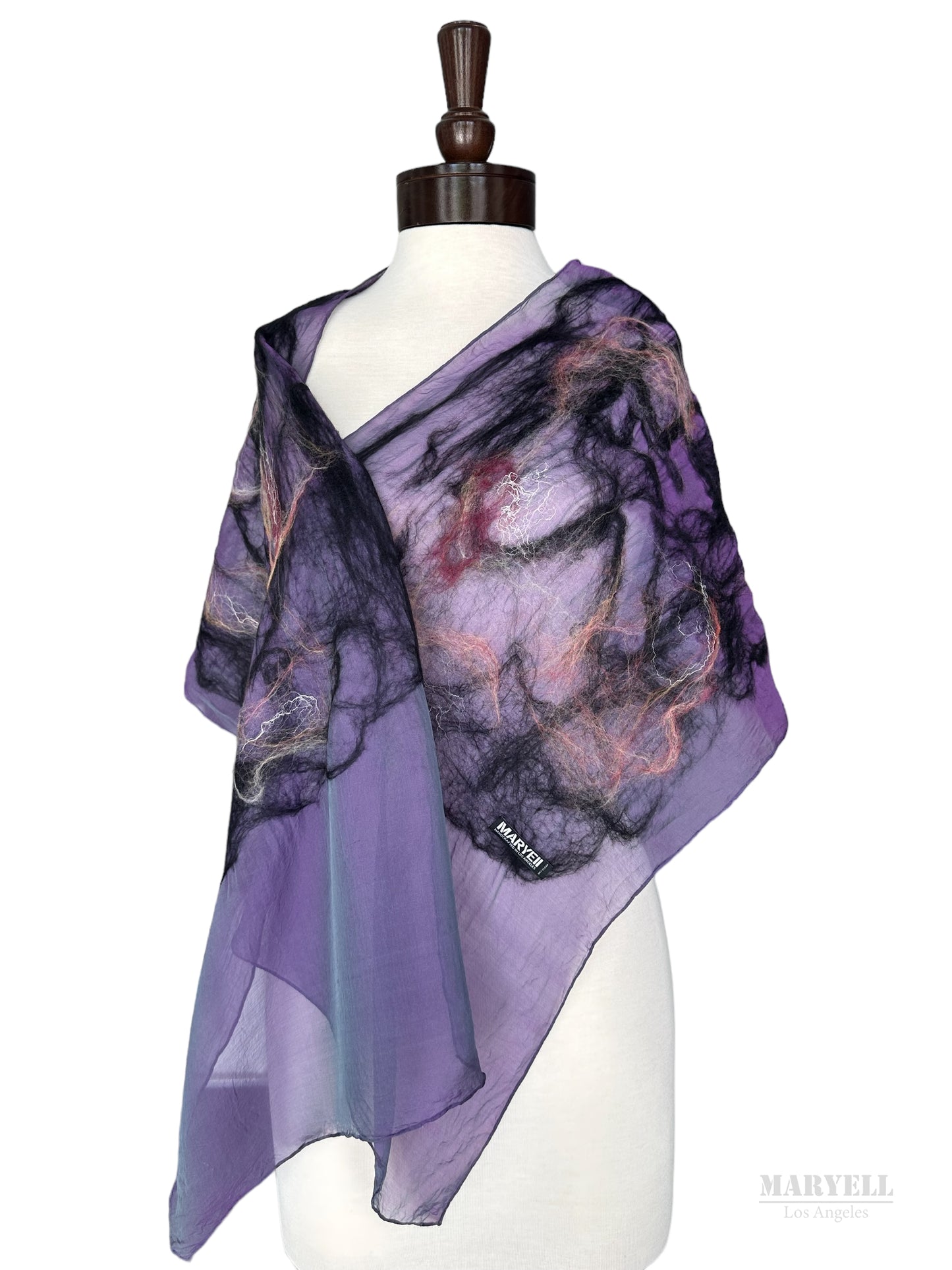 Royal Purple Handcrafted Silk Scarf