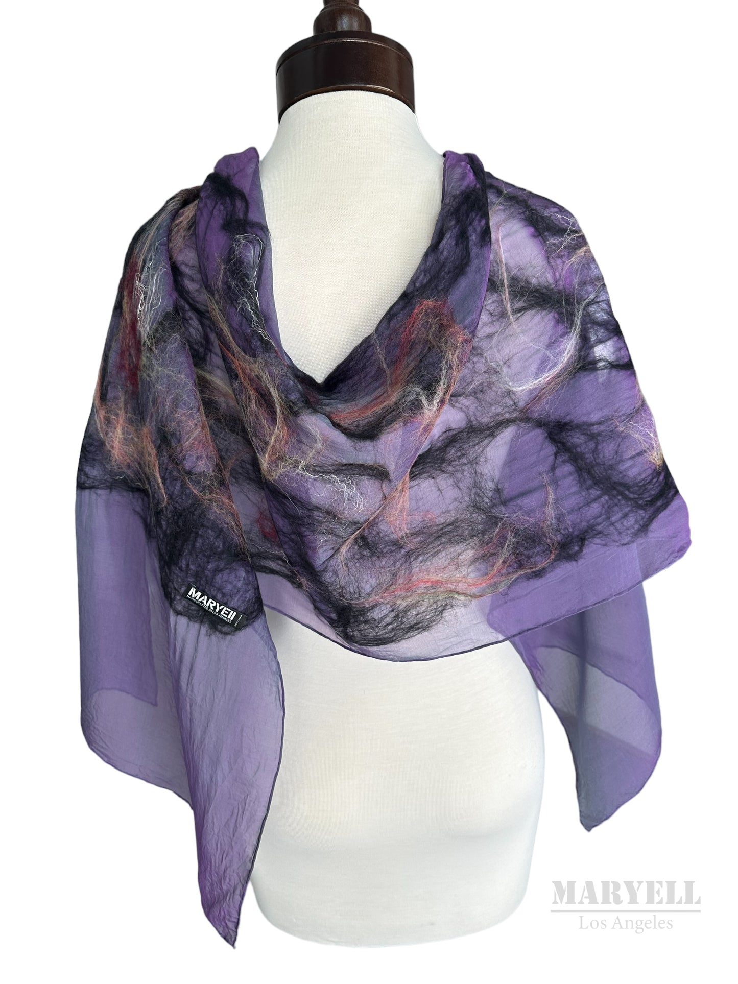 Royal Purple Handcrafted Silk Scarf