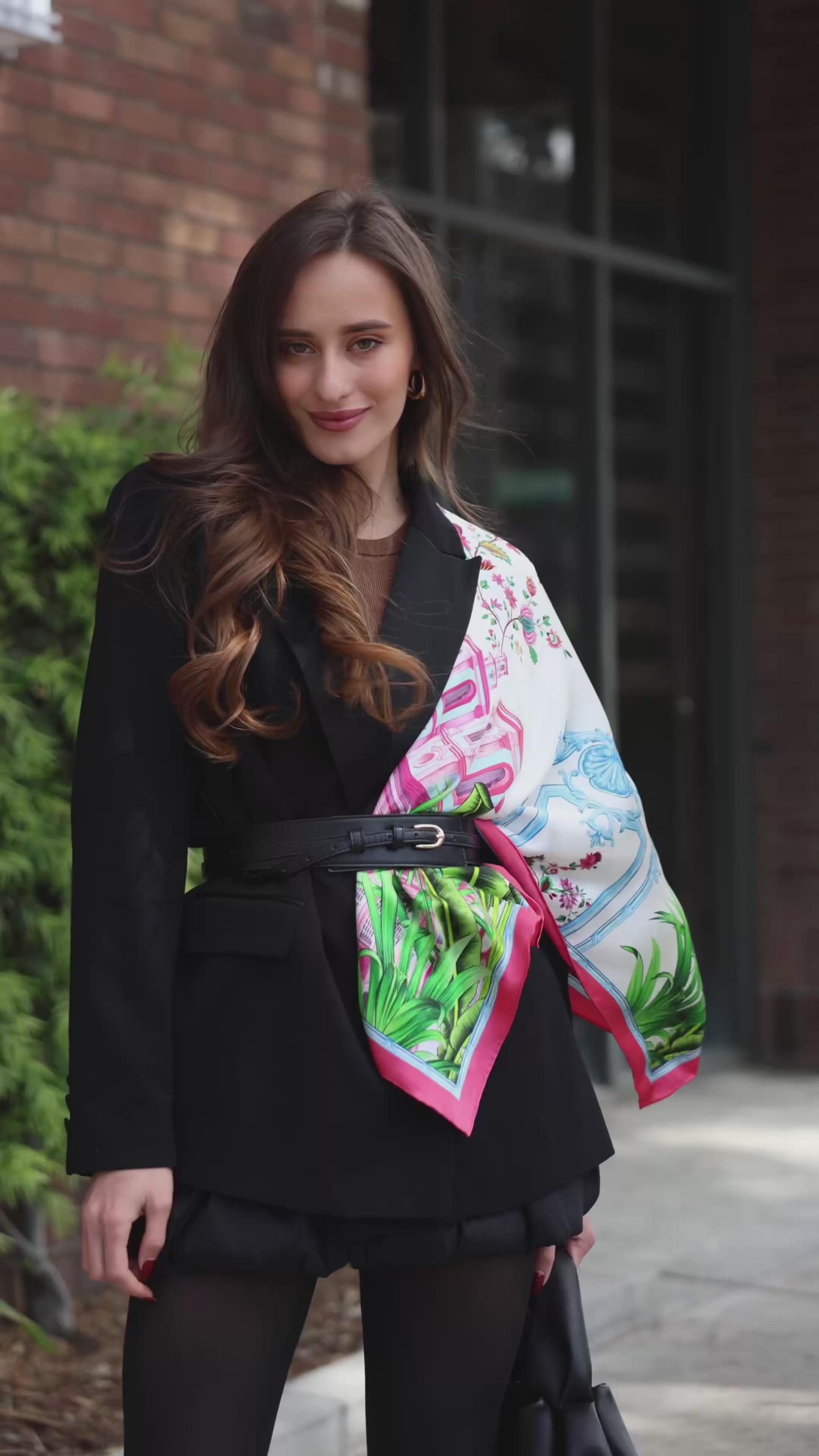 Pink Paradise Double Sided Silk Scarf – MARYELL SILK